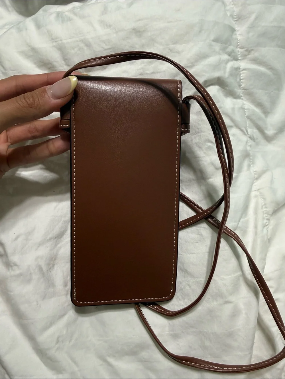 Celine Brown Leather Sunglasses Case/Phone Pouch